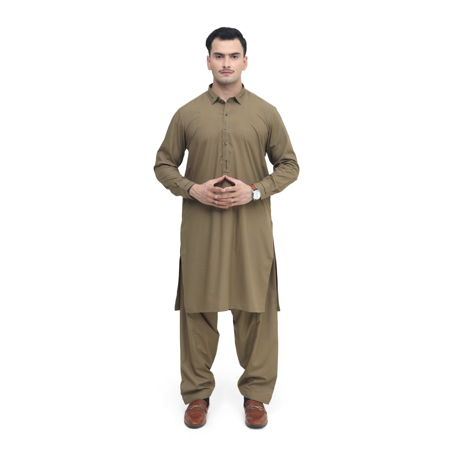 MOCHA SHAHSAWAR STITCHED - LUXURY COLLECTION