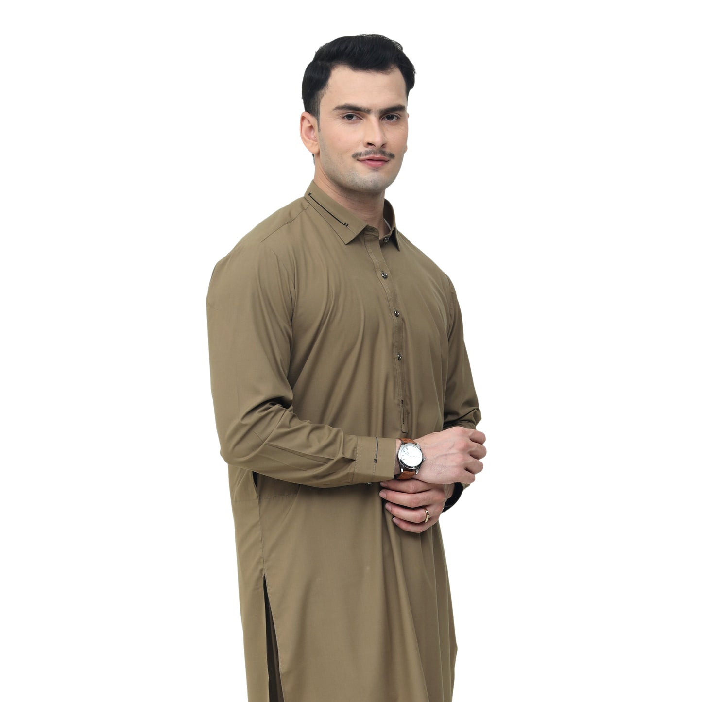 MOCHA SHAHSAWAR STITCHED - LUXURY COLLECTION