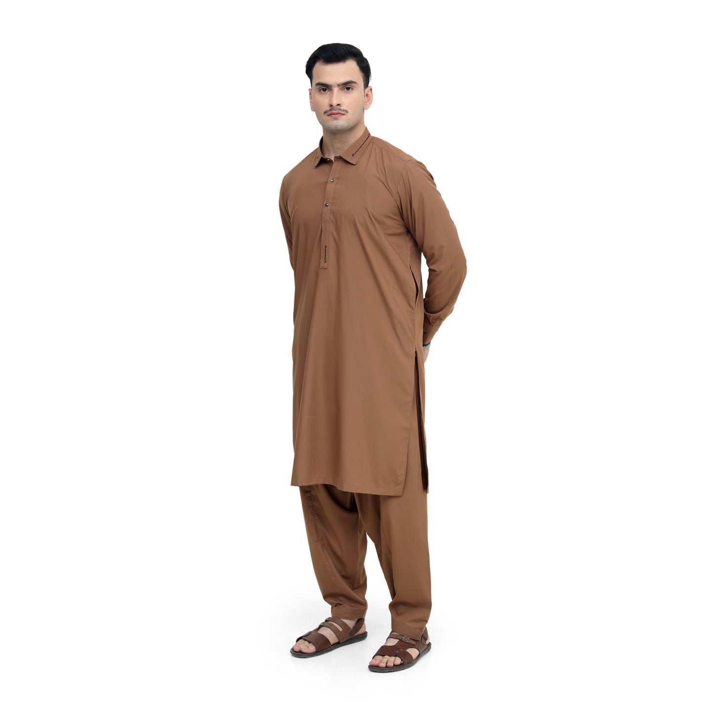 CARAMEL SHAHSAWAR STITCHED - LUXURY COLLECTION