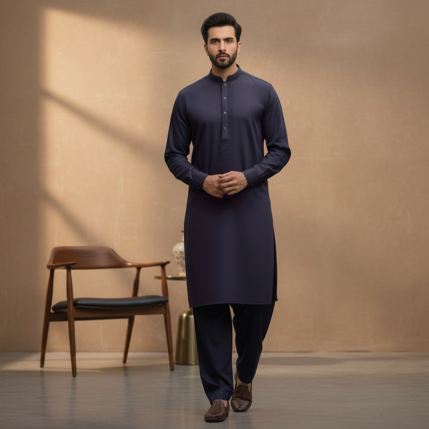 NAVY POWER PLUS - (WASH AND WEAR)