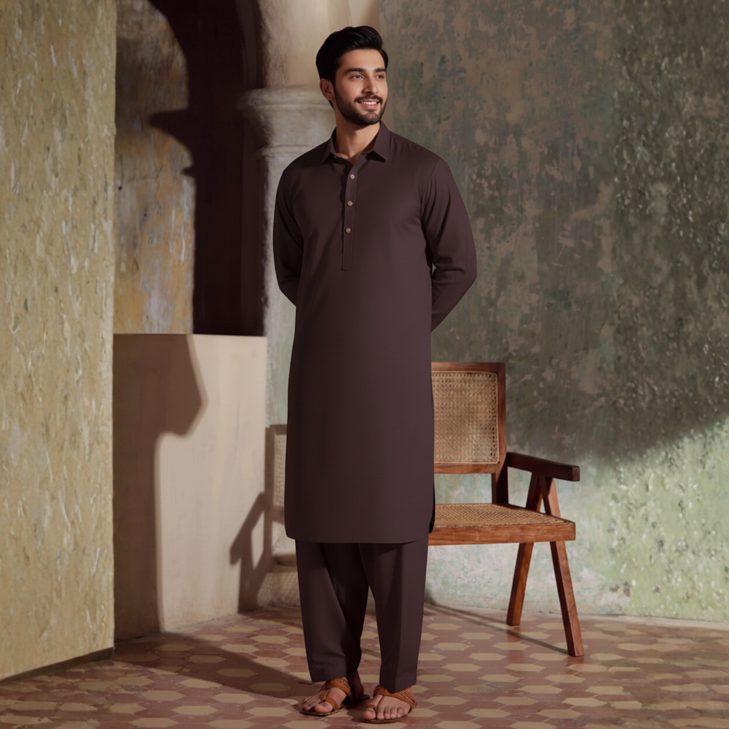 BURGUNDY SUPER DINAR - (WASH AND WEAR)