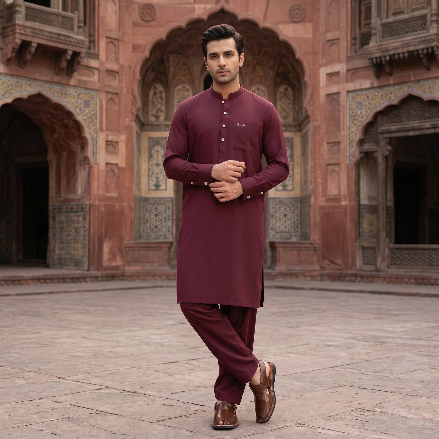 MAROON POWER PLUS - (WASH AND WEAR)