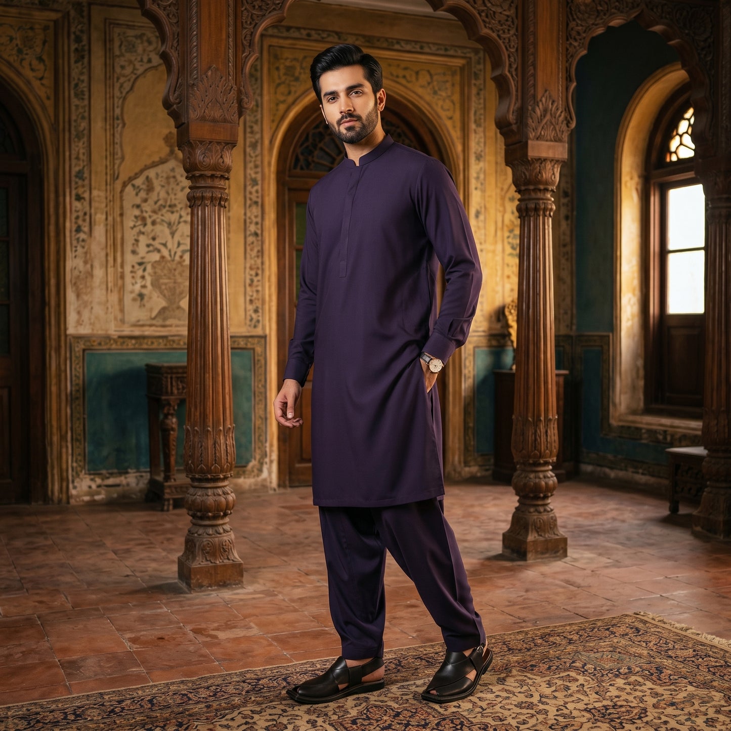 BULBUL - PURPLE (WASH AND WEAR)