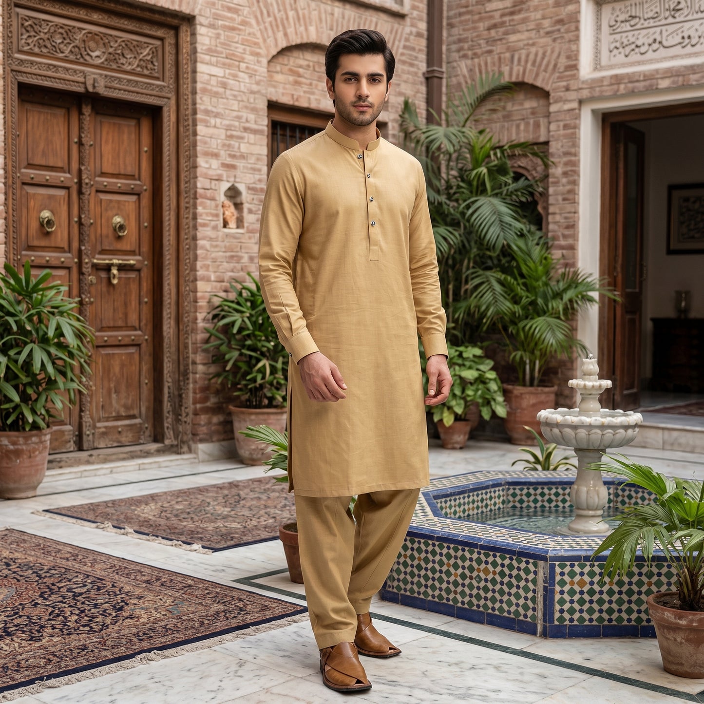 BEIGE SWISS - (COTTON)