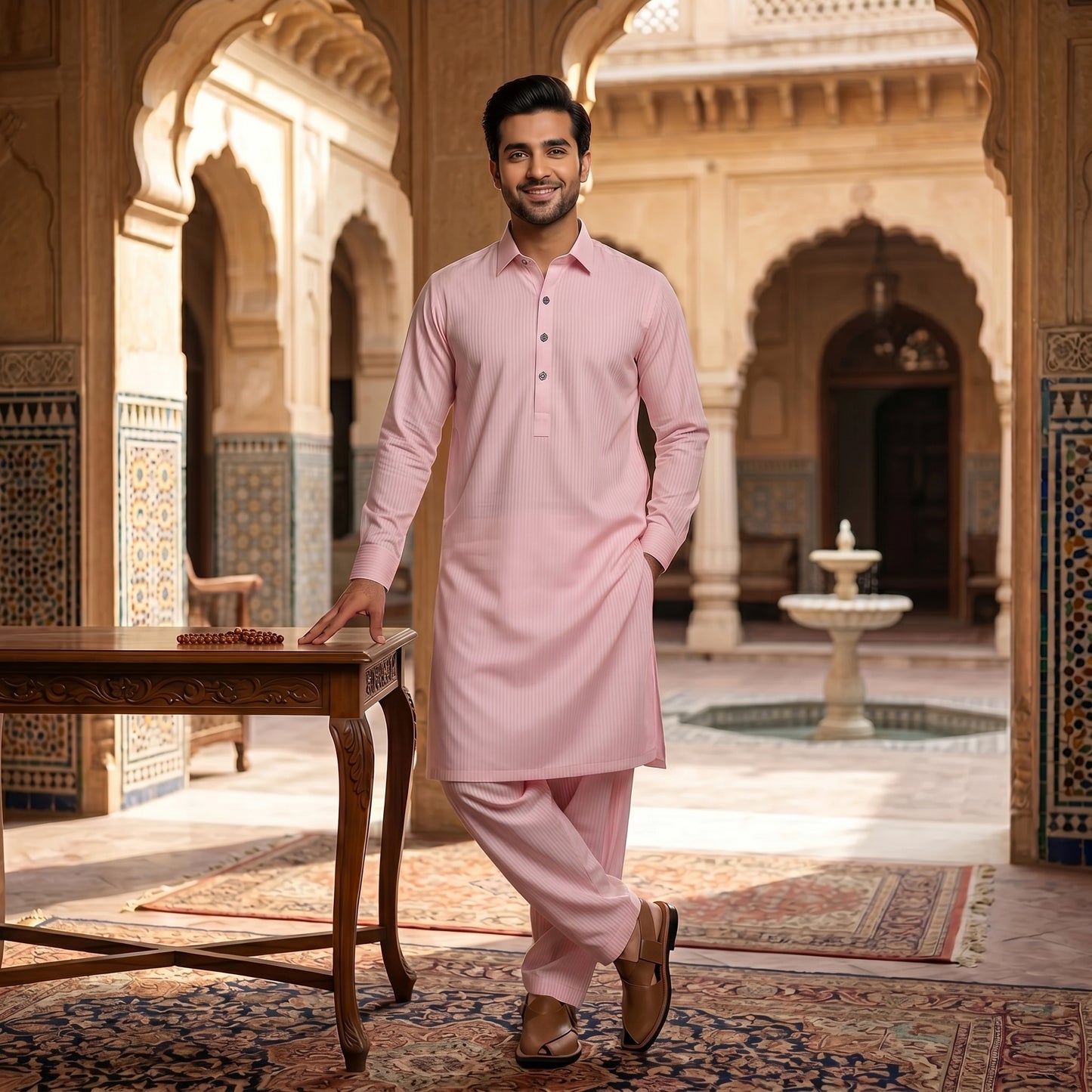 PASTEL PINK GUL- (COTTON)