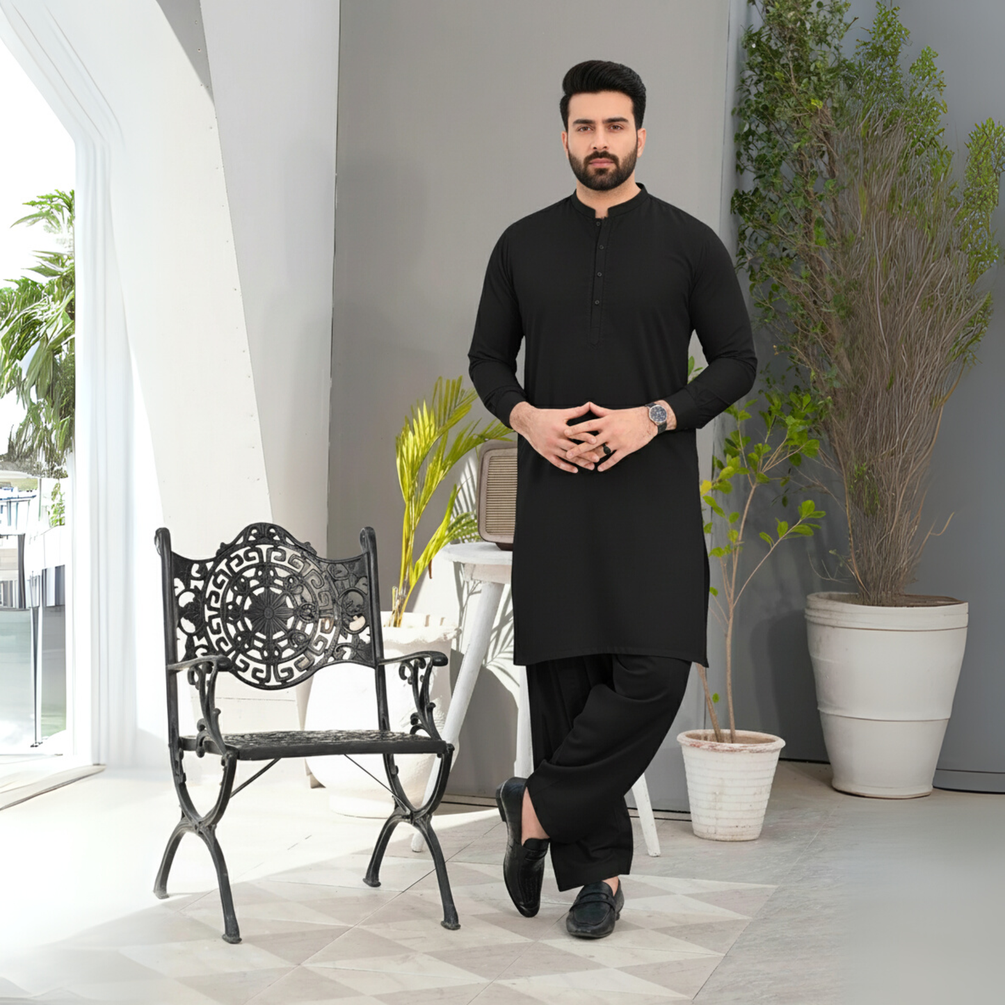 BLACK SWISS - (COTTON)