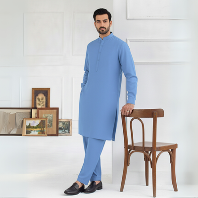 SKY BLUE SWISS - (COTTON)
