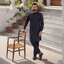 NAVY SHAH JAHAN - (WASH AND WEAR)