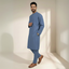 ASH BLUE ALAMGHIR - (WASH AND WEAR)
