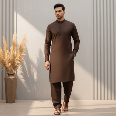 BROWN EASY LIFE - (WASH AND WEAR)