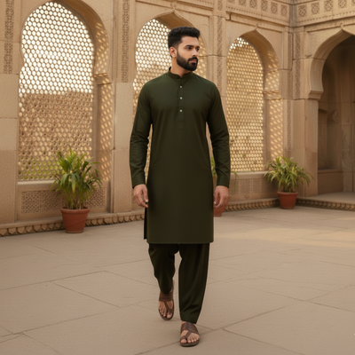 DARK GREEN DIAMOND - (WASH AND WEAR)