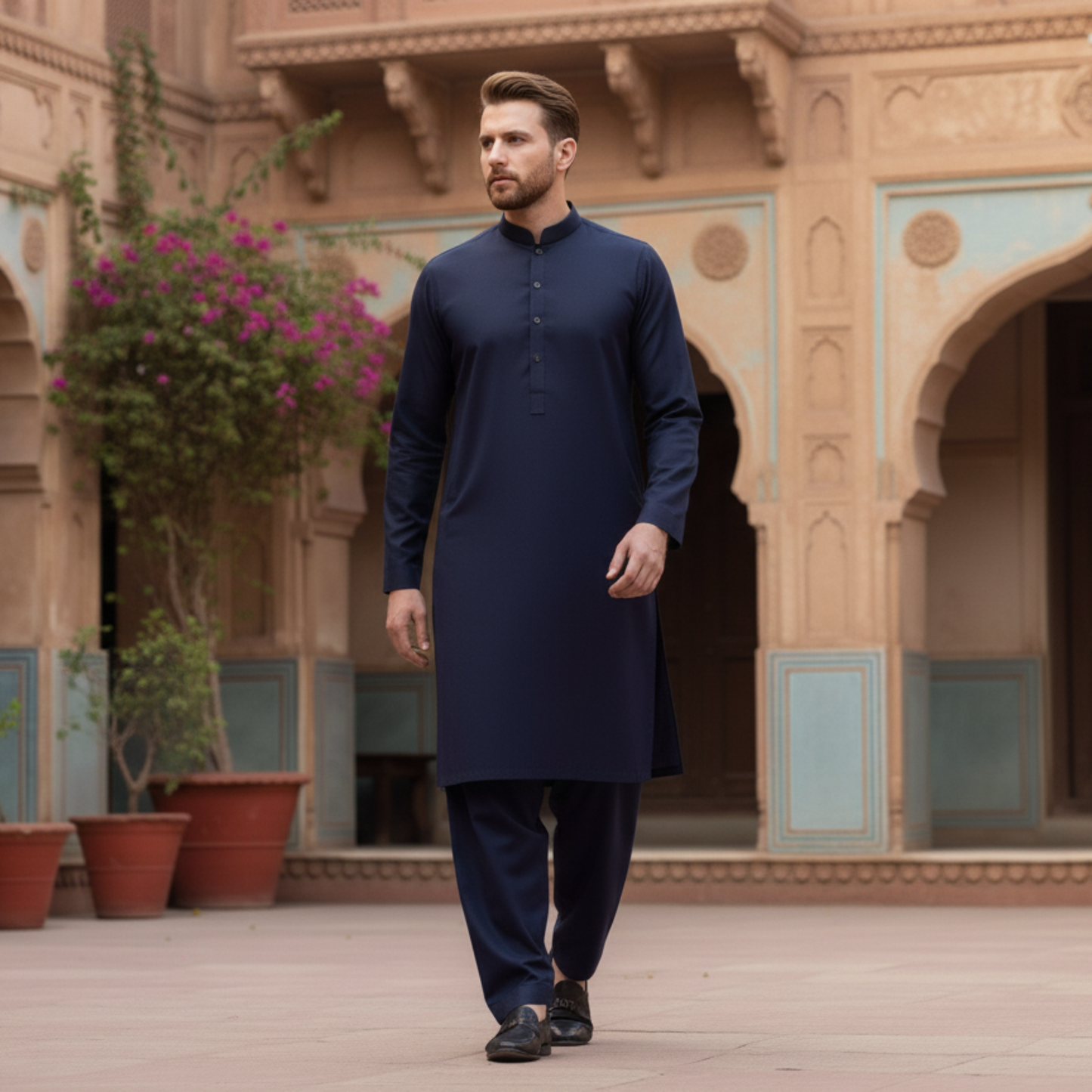 NAVY DIAMOND - (WASH AND WEAR)