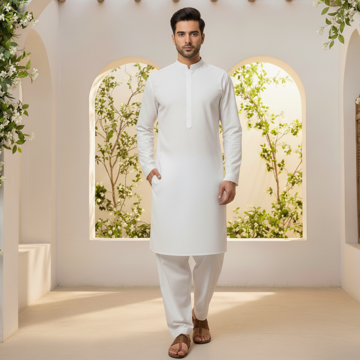 WHITE VIGO - (WASH AND WEAR)