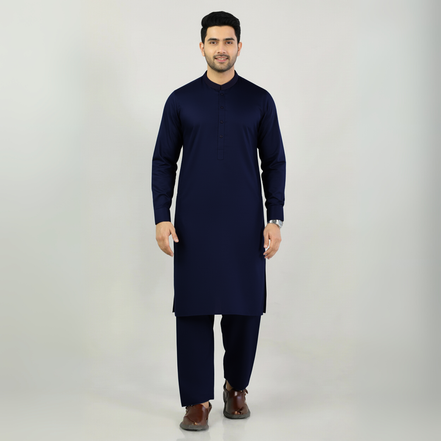 NEELAM - NAVY BLUE (WASH AND WEAR)