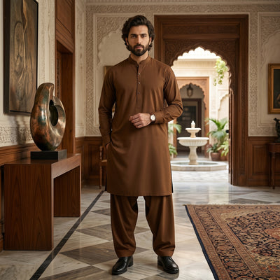 wooden brown - WASH & WEAR RIWAYAT