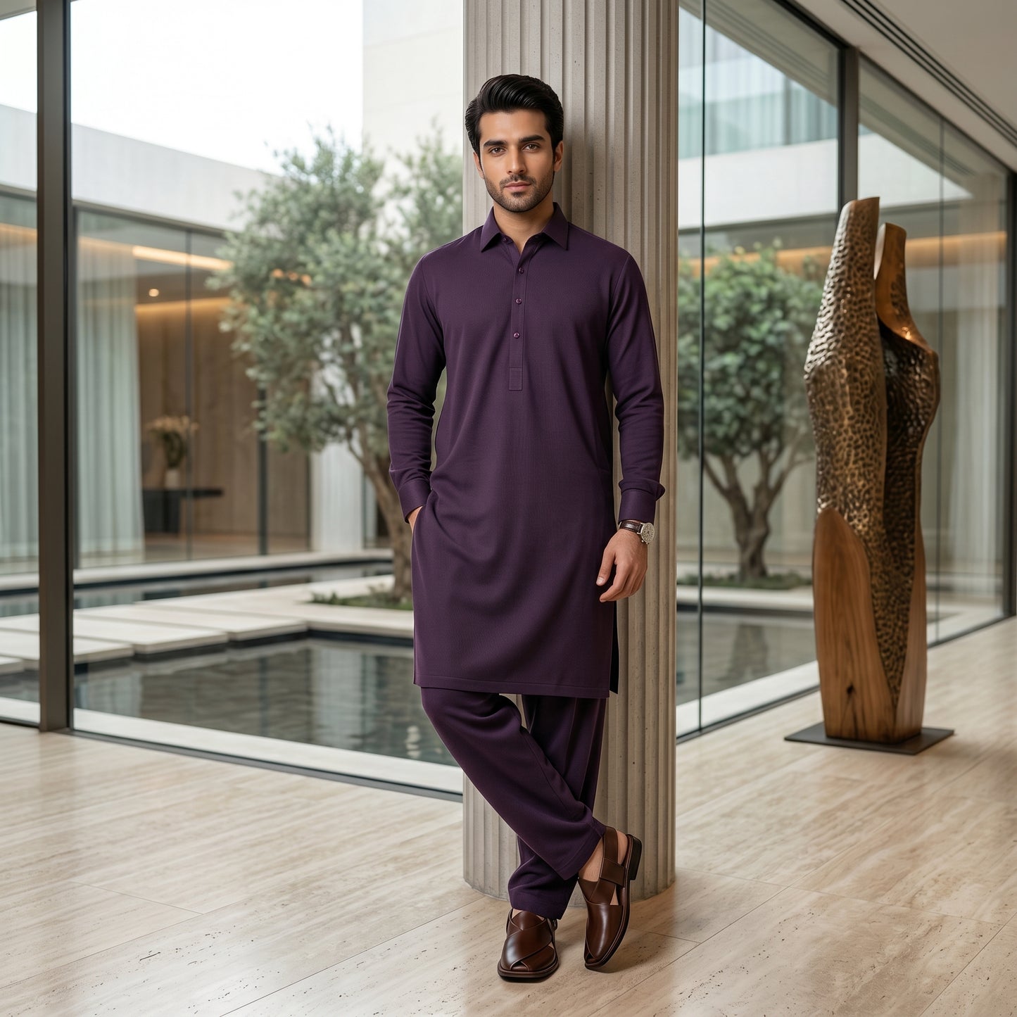 MAJESTIC - PURPLE (WASH AND WEAR)