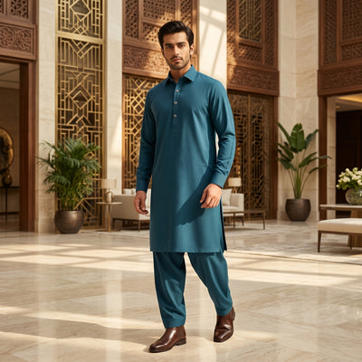STEEL BLUE GULL SHINE - (COTTON)