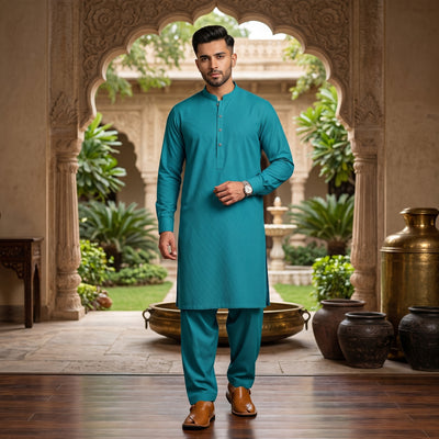 TURQUOISE GUL SHINE - (COTTON)